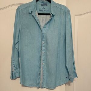 Tommy Bahama Linen Blouse Size Medium